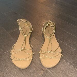 Gold gladiator sandal